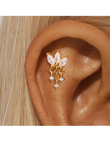 Labret LOTUS 3 pampilles 1.2mm - argent 925...