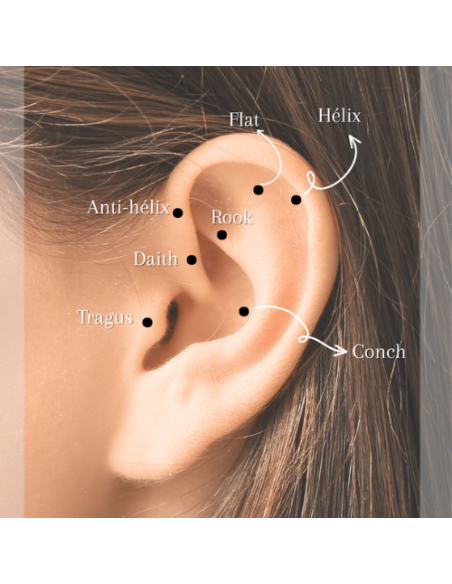 Labret LOTUS 3 pampilles 1.2mm - argent 925