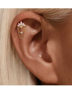 Labret PAON 1.2mm - argent 925 doré à l'or fin 2