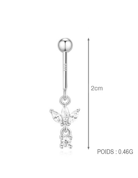 Upper helix LOTUS 1mm - argent 925