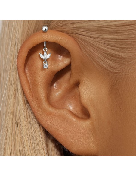 Upper helix LOTUS 1mm - argent 925 doré à l'or fin