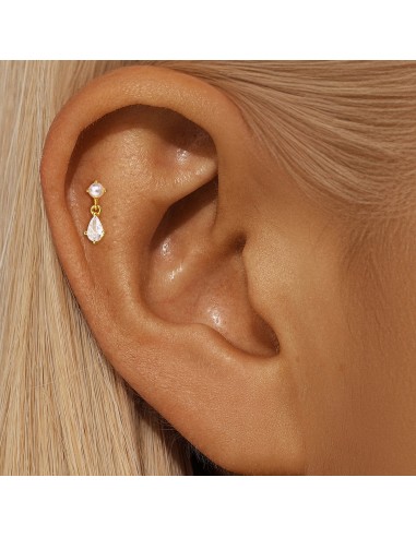 Labret PERLE 1,2mm - argent 925