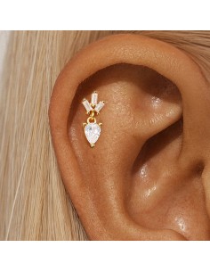 Labret CHOU 1,2mm - argent 925 doré à l'or fin 2