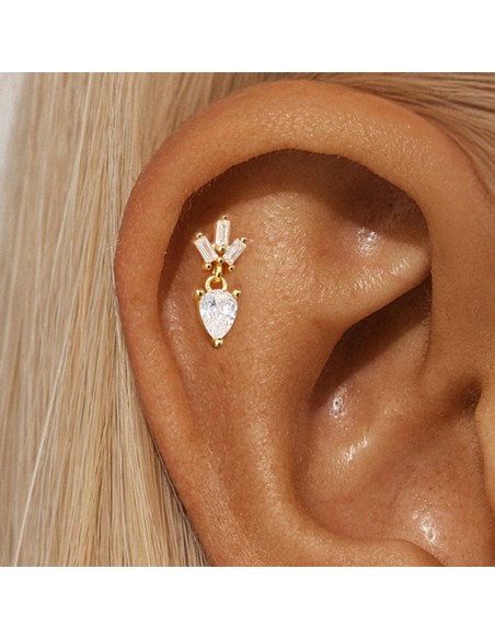 Labret CHOU 1,2mm - argent 925 doré à l'or fin