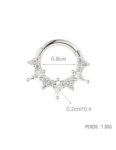 Clicker SOLEIL 1.2mm - argent 925