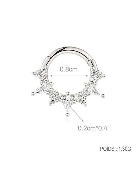 Clicker SOLEIL 1.2mm - argent 925