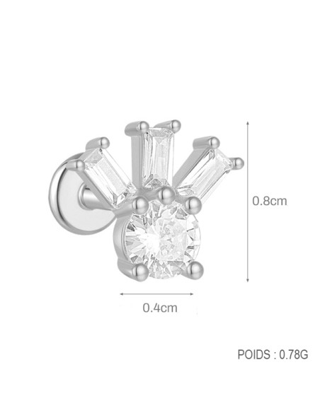 Labret ANANAS 1,2mm - argent 925