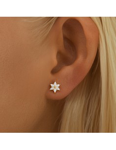 Labret ASTER 1,2mm - argent 925 doré à l'or fin 2