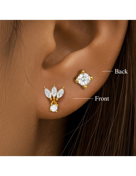 Labret LOTUS SIMPLE 1,2mm - argent 925 doré à l'or fin