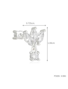 Labret LOTUS SIMPLE 1,2mm - argent 925