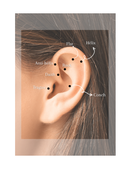 Labret DEMI FLEUR 1,2mm - argent 925