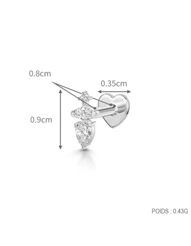 Labret ROYALE 1,2mm - argent 925