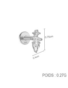 Labret ROYALE BIS 1,2mm - argent 925