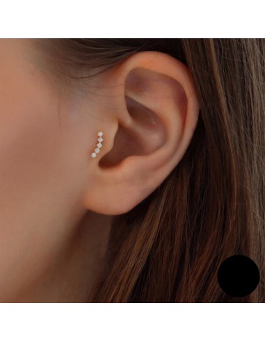 Labret CHEMIN 1,2mm - argent 925 doré à l'or fin