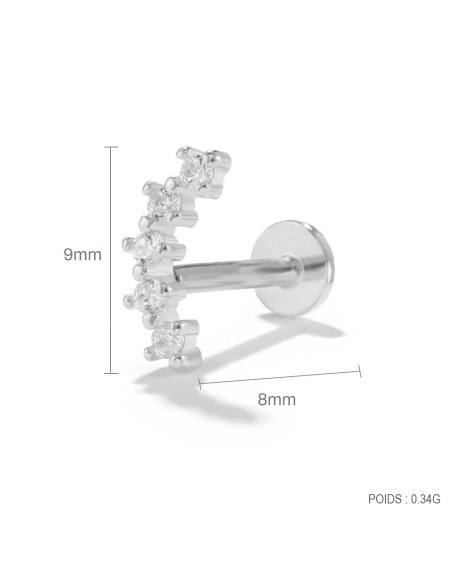 Labret CHEMIN 1,2mm - argent 925