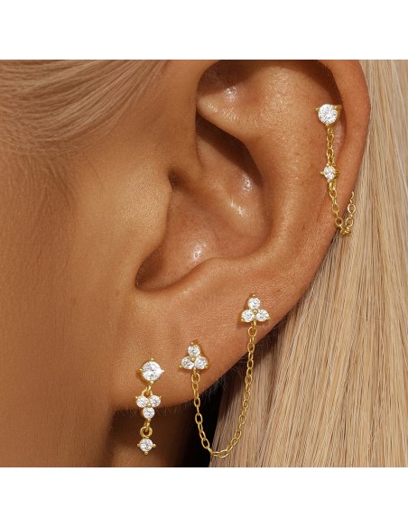 Set 3 boucles POINT - argent 925