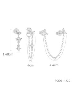 Set 3 boucles POINT - argent 925