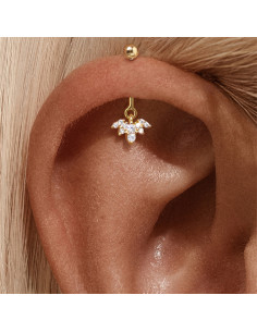 Upper Helix AILE 1mm- argent 925 doré à l'or fin 2