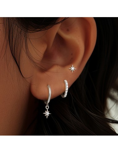 Set 3 boucles ETOILES - argent 925