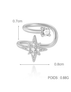 BAGUE OREILLE Etoile - argent 925