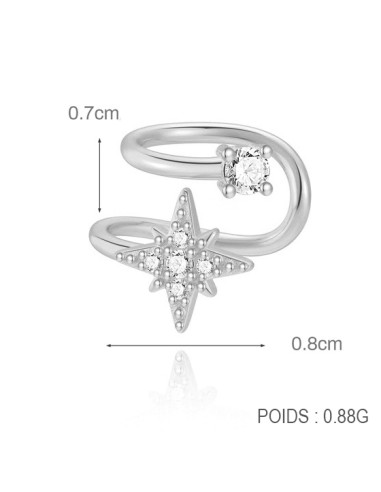 BAGUE OREILLE Etoile - argent 925