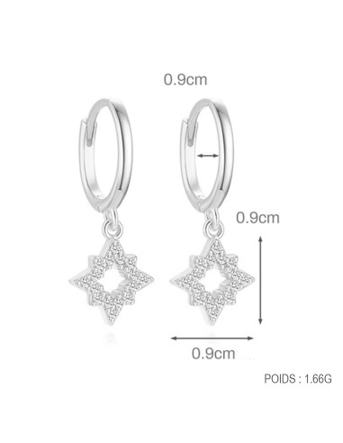 Boucles d'oreilles argent 925 - FLOCONS