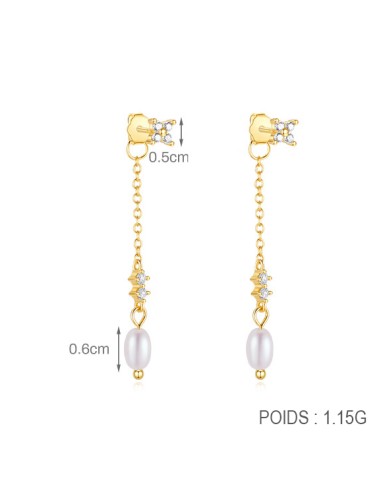 Boucles d'oreilles argent 925 doré à l'or fin -...