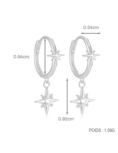 Boucles d'oreilles argent 925 - ASTRE