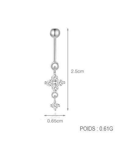 Upper Helix FLEUR 1mm - argent 925