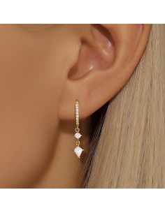 Boucles d'oreilles argent 925 - SYMBIOSE