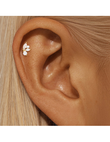 Labret Lilia 1.2mm - argent 925 doré à l'or fin