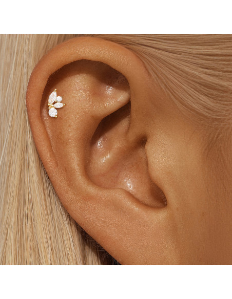 Labret Lilia 1.2mm - argent 925 doré à l'or fin