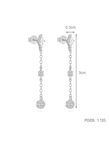 Boucles d'oreilles argent 925 - DROP