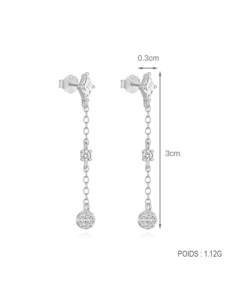 Boucles d'oreilles argent 925 - DROP