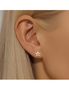 Boucles d'oreilles argent 925 - FLEUR 2