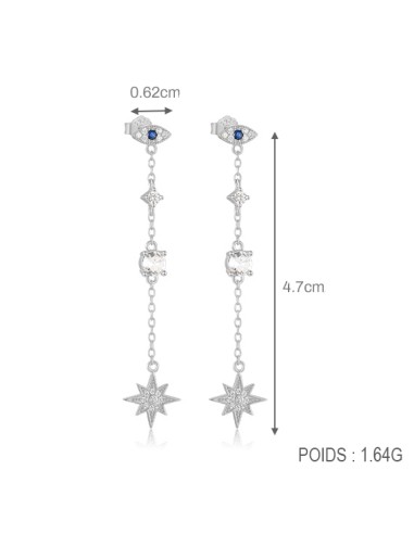 Boucles d'oreilles argent 925 - EYE