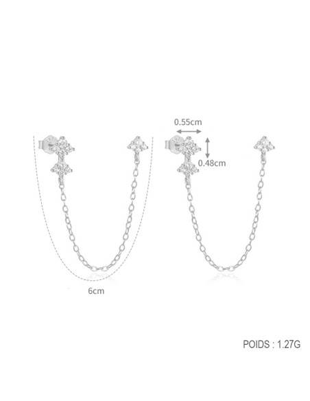 Boucles d'oreilles argent 925 - LOS