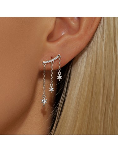 Boucles d'oreilles argent 925 - NUIT