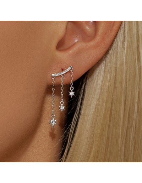 Boucles d'oreilles argent 925 - NUIT