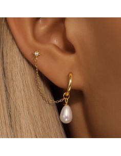 Boucles d'oreilles argent 925 - PERLE 2