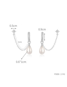 Boucles d'oreilles argent 925 - PERLE