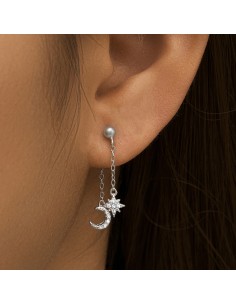 Boucles d'oreilles argent 925 - MOON 2