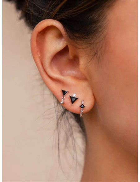 Set 3 boucles TRIANGLE - argent 925