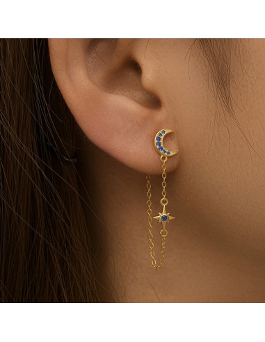 Boucles d'oreilles argent 925 doré à l'or fin -...