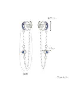 Boucles d'oreilles argent 925 - LUNE BIS