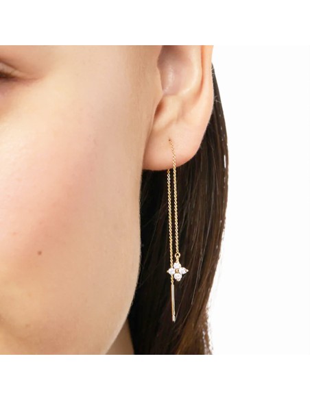 Boucles d'oreilles argent 925 doré à l'or fin - TREFLE COREEN