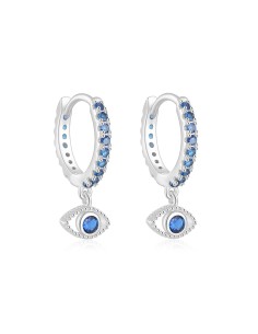 Boucles d'oreilles argent 925 - OEIL BLEU