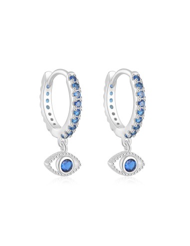 Boucles d'oreilles argent 925 - OEIL BLEU
