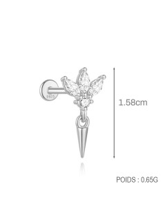 Labret Lotus spike 1.2mm - argent 925