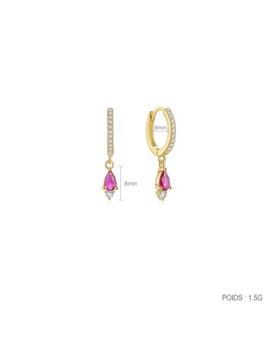 Boucles d'oreilles argent 925 doré à l'or fin -...